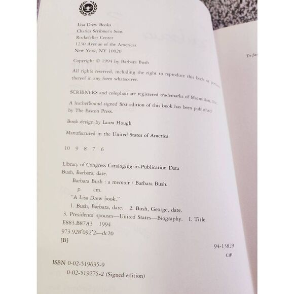 Barbara Bush Memoir - Picture 5 of 7